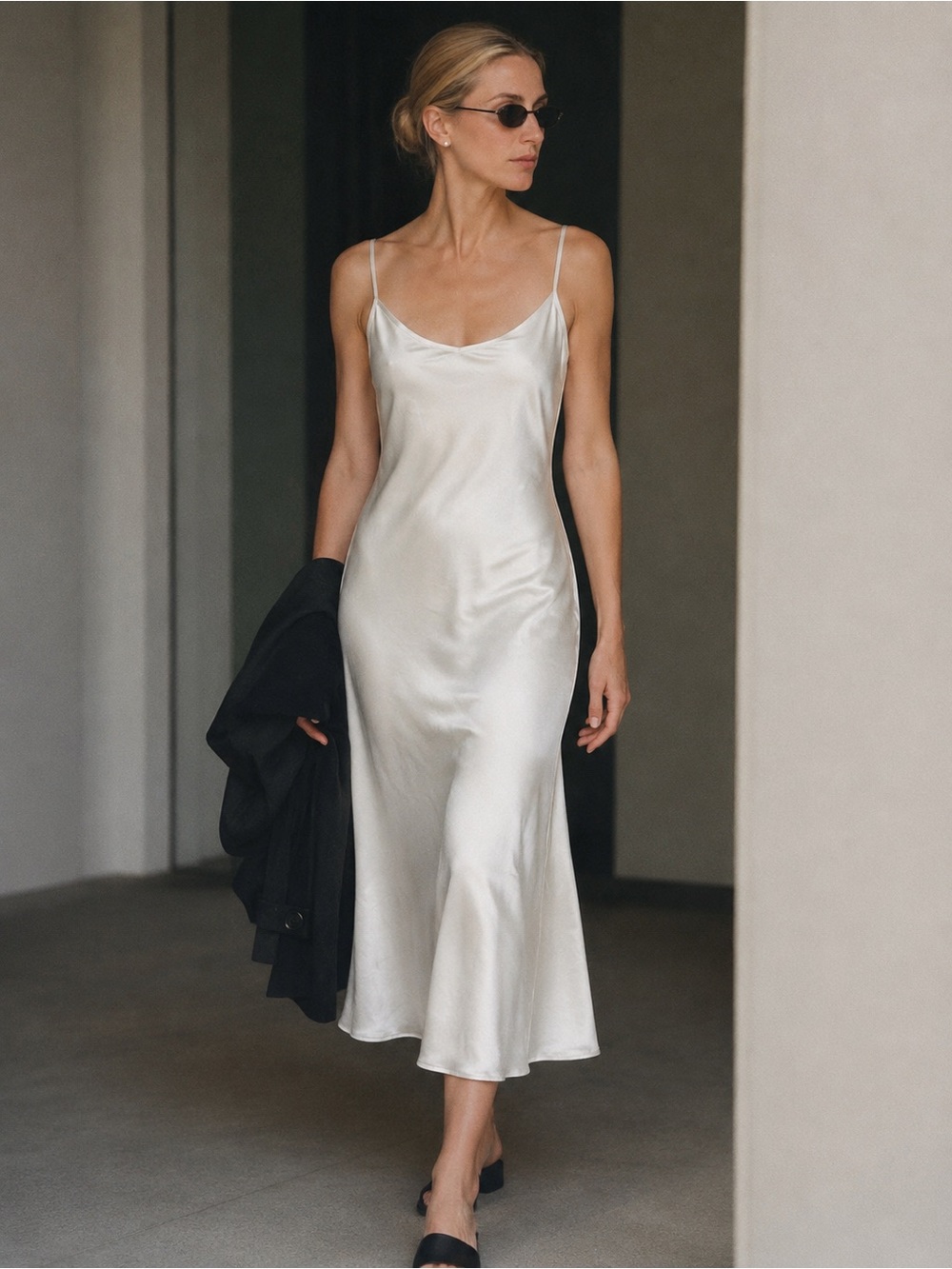 Rachel Zoe Silk Slip Dress in Ivory
